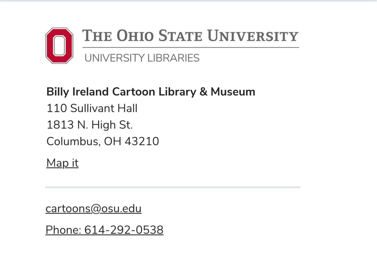 Cartoon footer with Map it underlined link